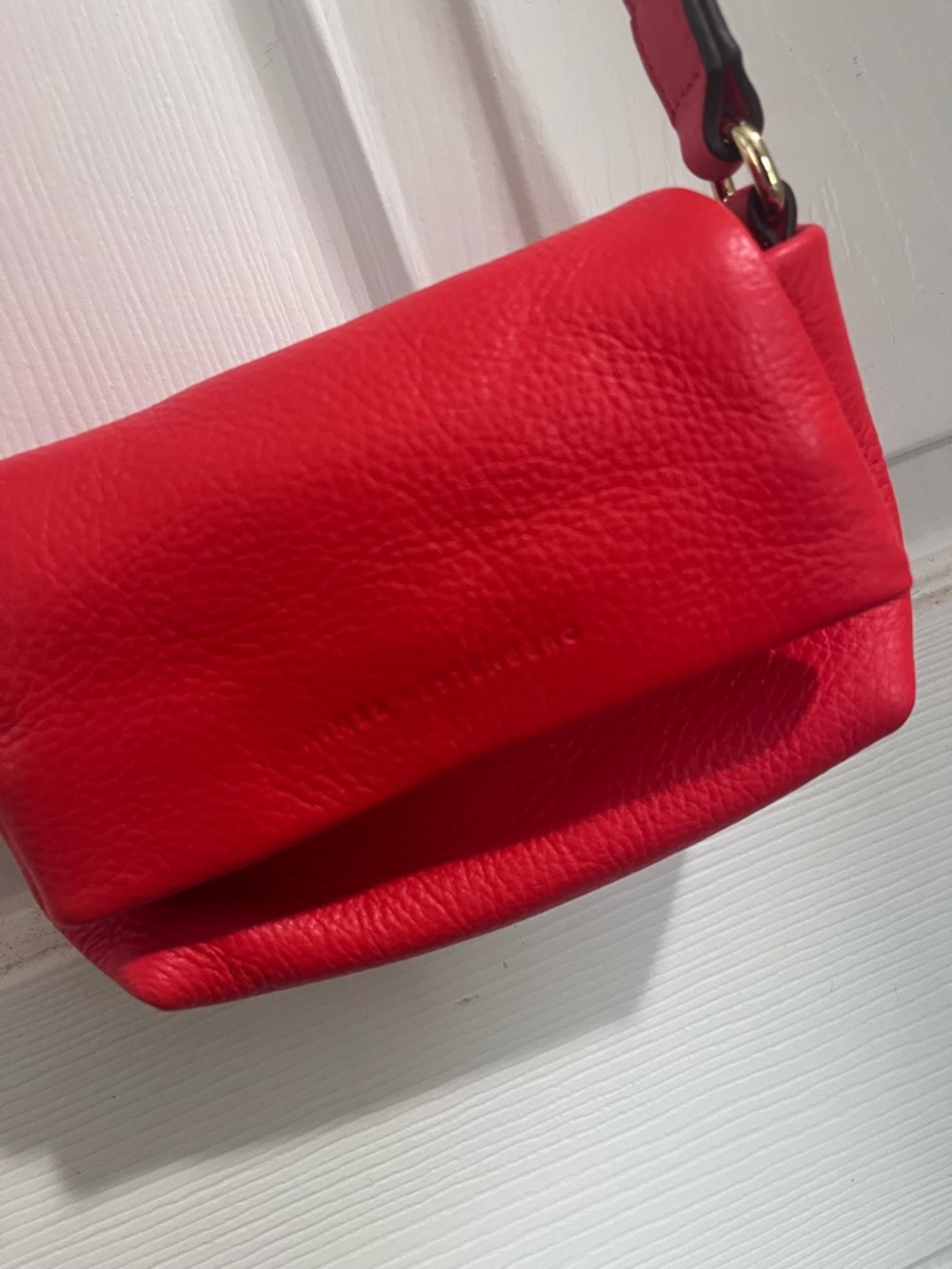 Aimee Kestenberg Burnt Orange/ Red Leather Crossbody Bag Adjustable Strap